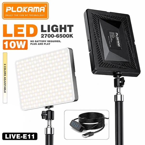Plokama-Live-E11-LED-Light-Panel-10W-with-Stand@ido.lk_